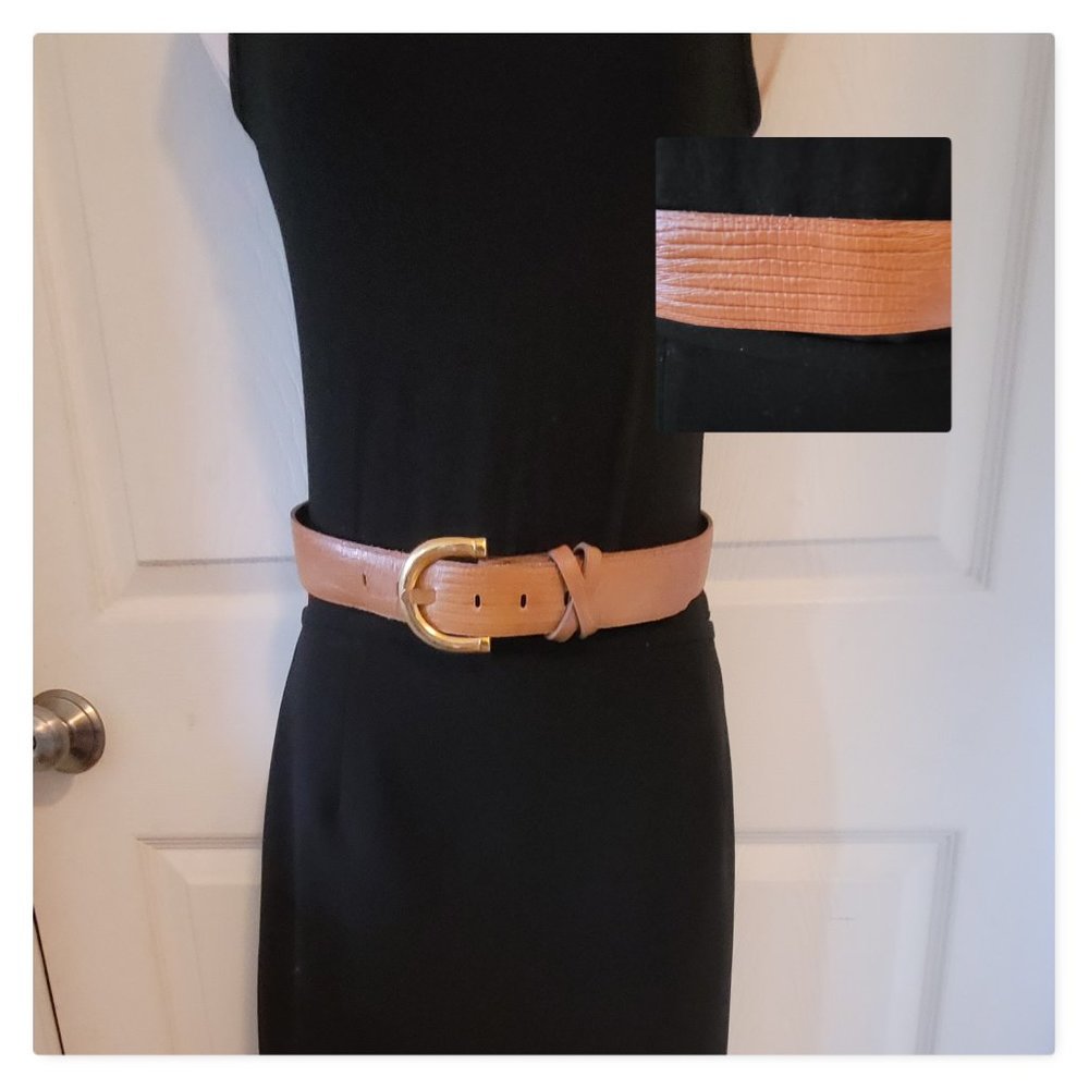 Genuine leather brown belt